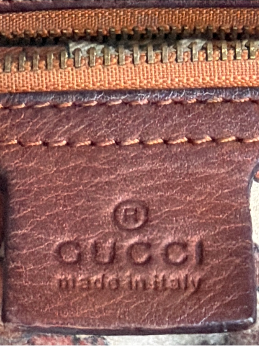 Gucci Leather Cognac Brown GG Signature Signoria Large Tote - Picture 15 of 16